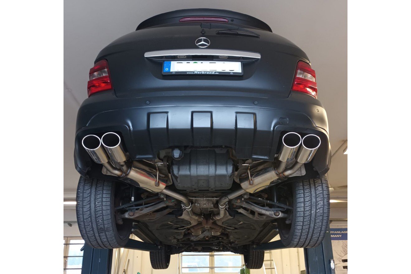 Fox Duplex Auspuff Sportauspuff Endschalldämpfer für Mercedes M-Klasse W164