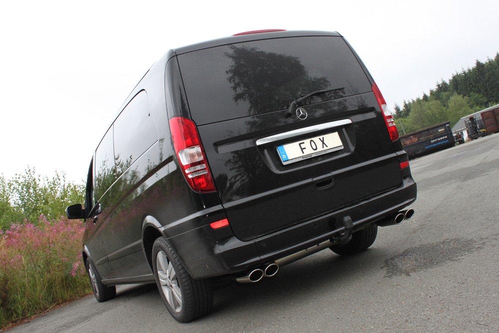Fox Auspuff Sportauspuff Duplex Sportendschalldämpfer für Mercedes Vito/ Viano