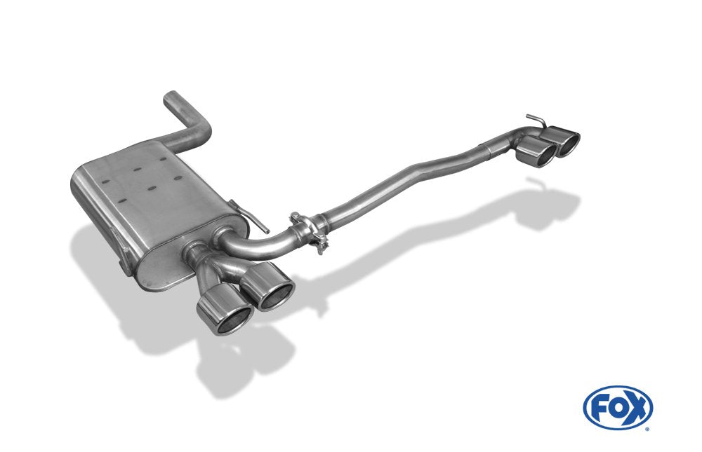 Fox Duplex Auspuff Sportauspuff Endschalldämpfer für Mercedes CLK Typ 208 2,0l