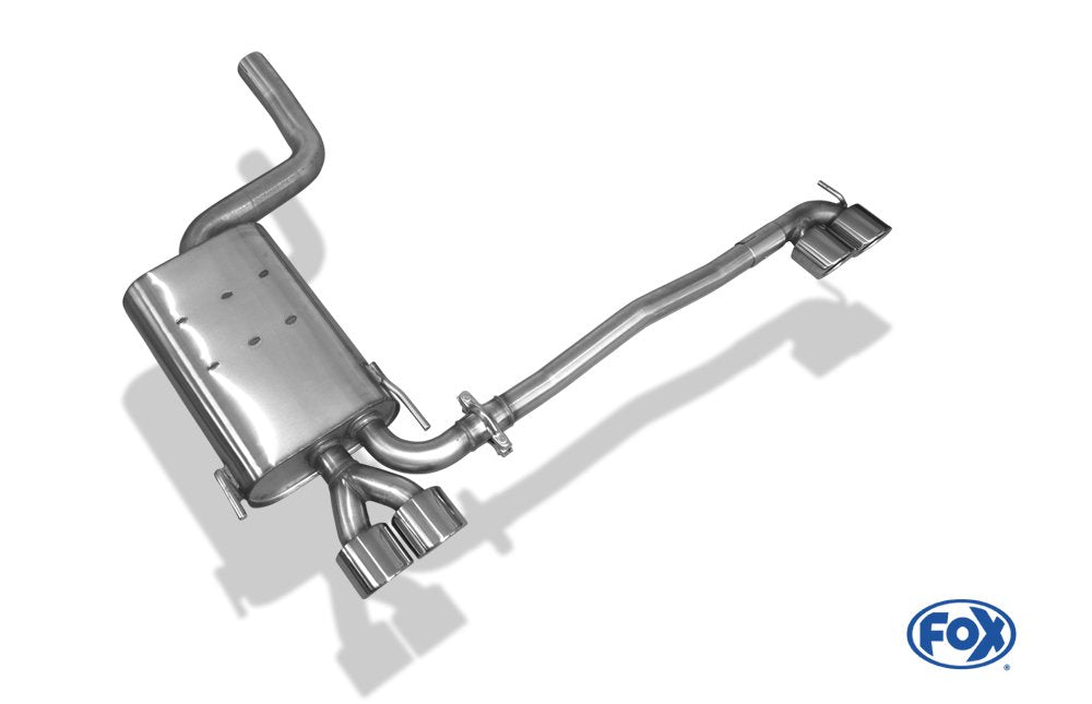 Fox Duplex Auspuff Sportauspuff Endschalldämpfer für Mercedes CLK Typ 208 2,0l