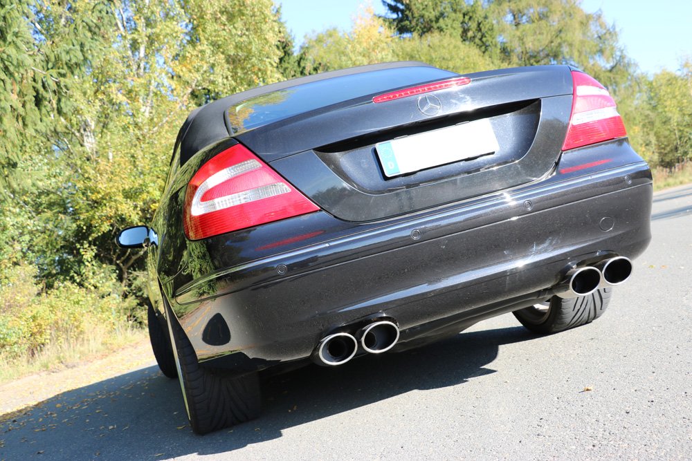Fox Duplex Auspuff Sportauspuff Sportendschalldämpfer für Mercedes CLK Typ 2092