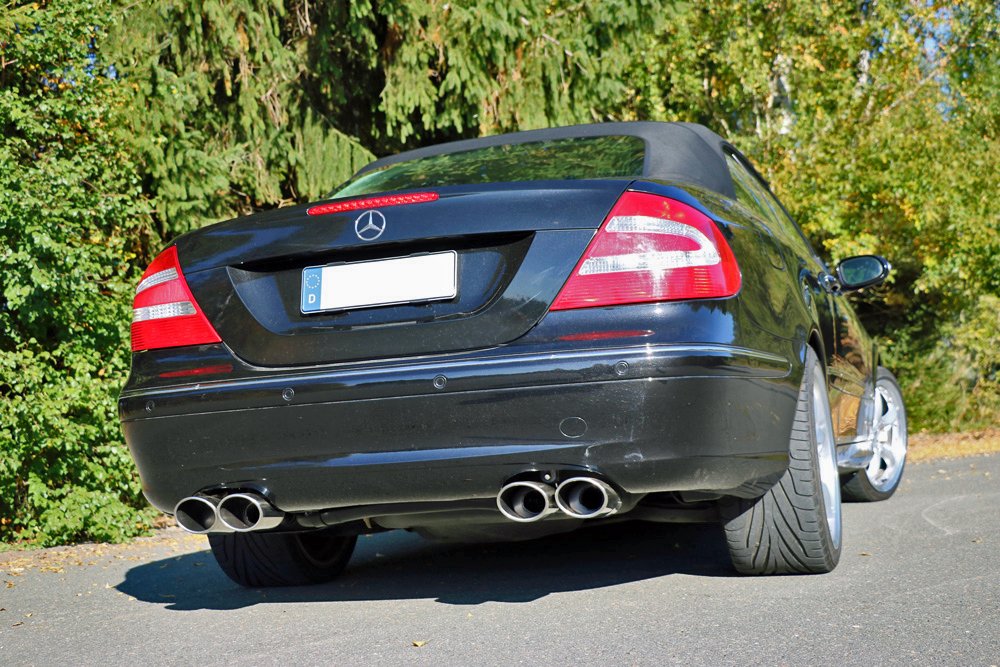 Fox Duplex Auspuff Sportauspuff Sportendschalldämpfer für Mercedes CLK Typ 2092