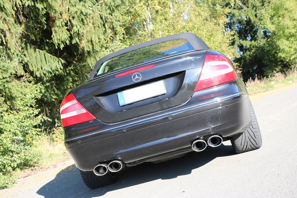 Fox Duplex Auspuff Sportauspuff Sportendschalldämpfer für Mercedes CLK Typ 2092