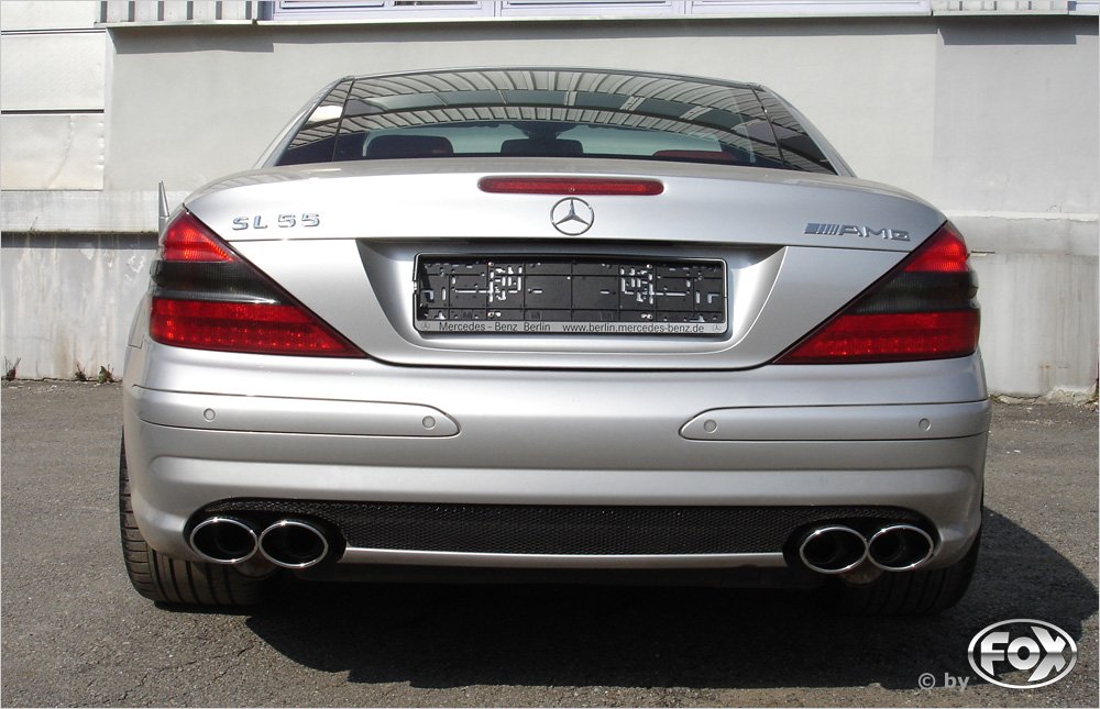 Fox Sportauspuff Duplex Sportendschalldämpfer für Mercedes SL55 - R230 5.5l