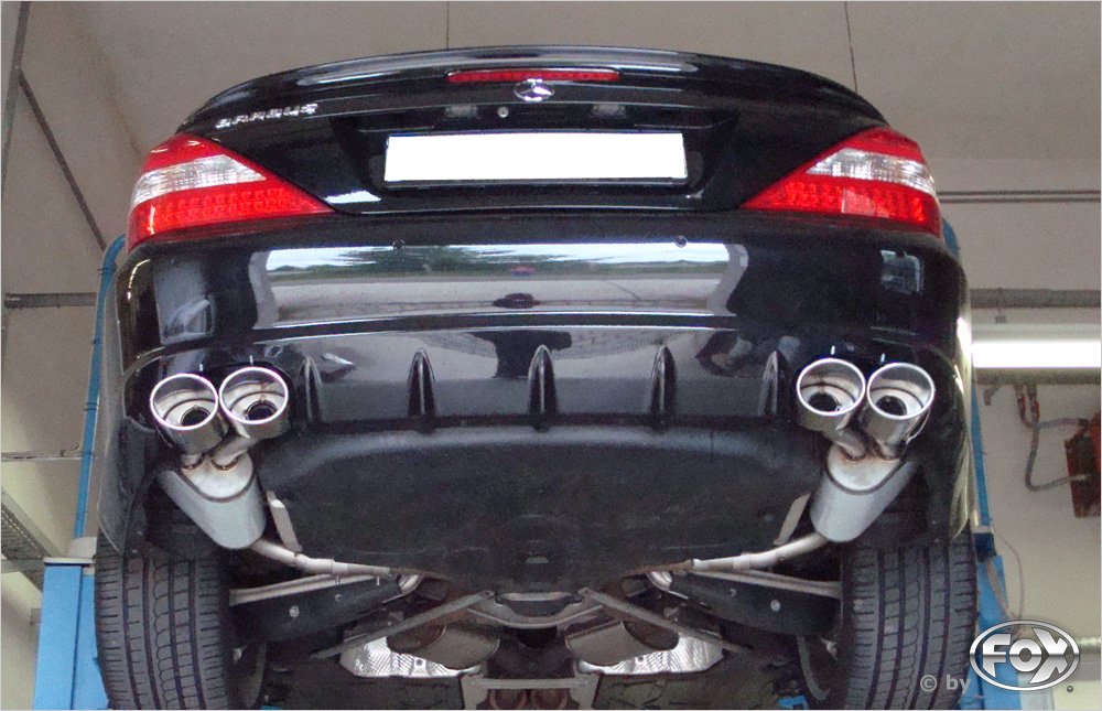 Fox Duplex Auspuff Sportauspuff Endschalldämpfer für Mercedes SL - R230 Facelift