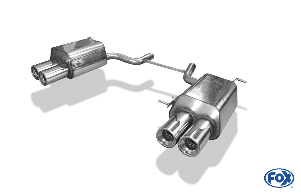Fox Duplex Sportauspuff Endschalldämpfer für Mercedes SLK - R171 1.8l 120/135kW