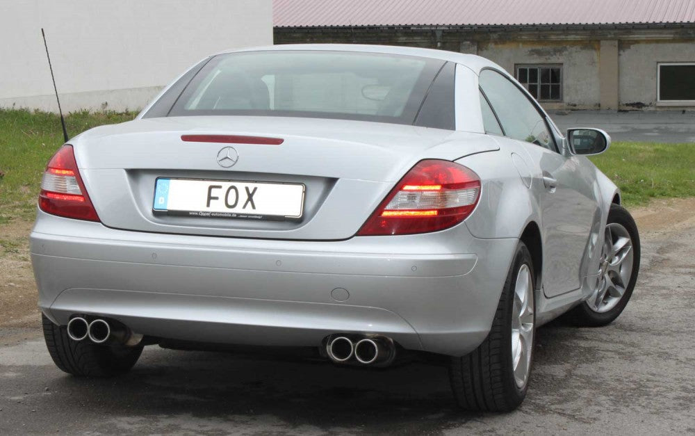 Fox Duplex Sportauspuff Endschalldämpfer für Mercedes SLK - R171 1.8l 120/135kW