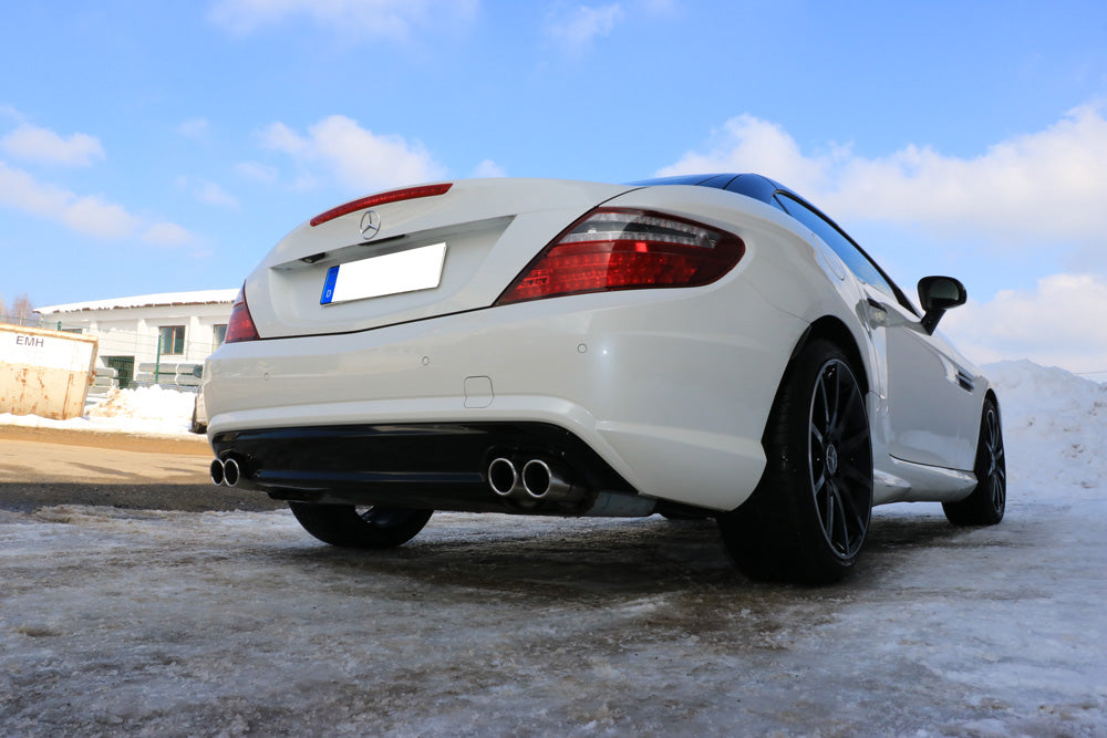 Fox Duplex Auspuff Sportauspuff Endschalldämpfer für Mercedes SLK - R172 1,8l