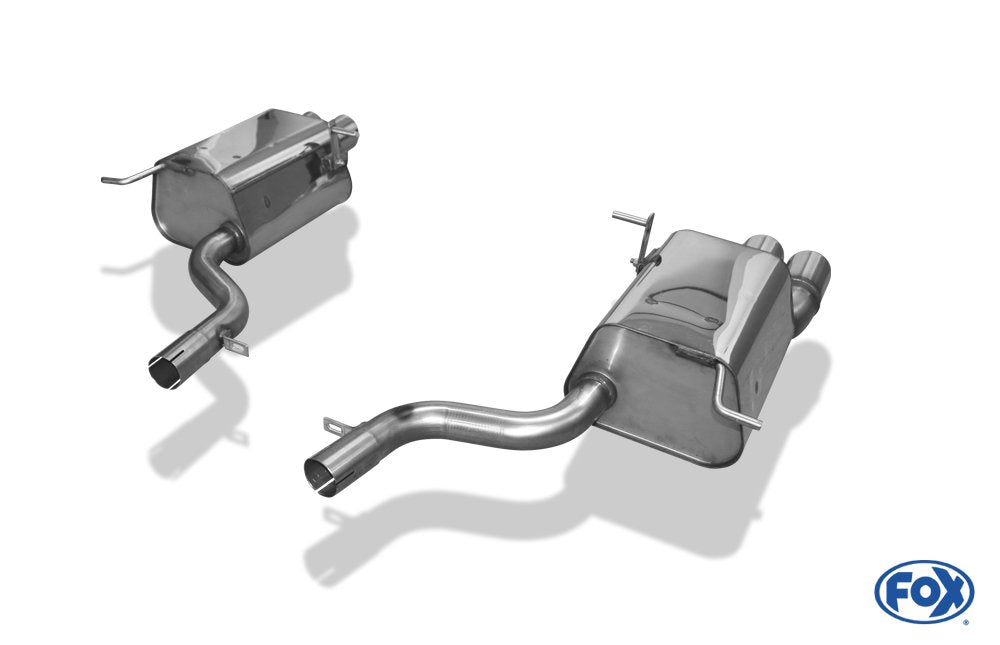 Fox Duplex Auspuff Sportauspuff Endschalldämpfer für Mercedes SLK - R172 1,8l