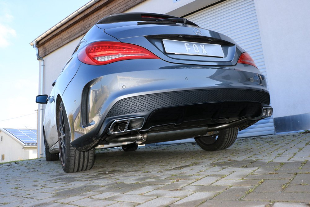 Fox Sportauspuff Duplex Komplettanlage für Mercedes CLA 117 Coupe Shooting Brake