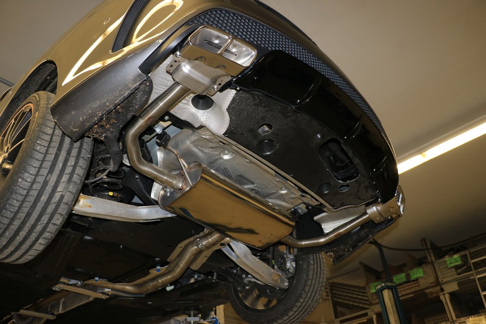 Fox Sportauspuff Duplex Komplettanlage für Mercedes CLA 117 Coupe Shooting Brake