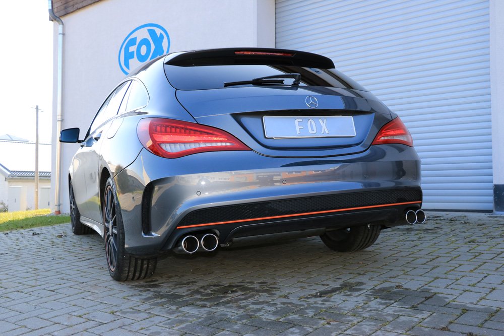 Fox Sportauspuff Duplex Komplettanlage für Mercedes CLA 117 Coupe Shooting Brake