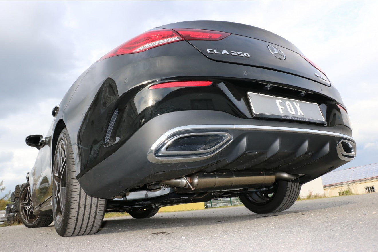 Fox Duplex Auspuff Sportauspuff Endschalldämpfer für Mercedes CLA 220/250 2.0