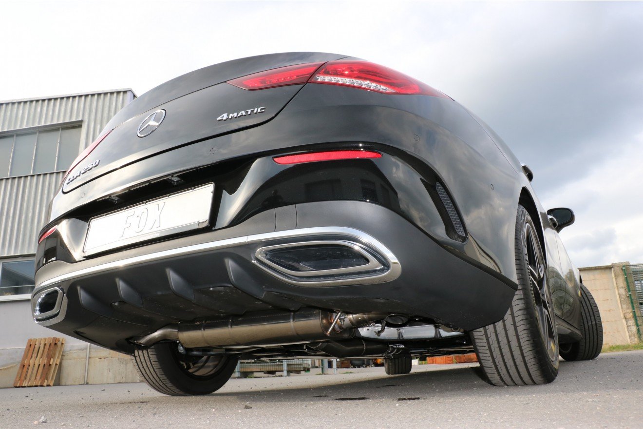 Fox Duplex Auspuff Sportauspuff Komplettanlage für Mercedes CLA 220/250 2.0l