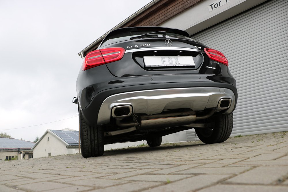 Fox Auspuff Sportauspuff Duplex Sportendschalldämpfer für Mercedes GLA X156
