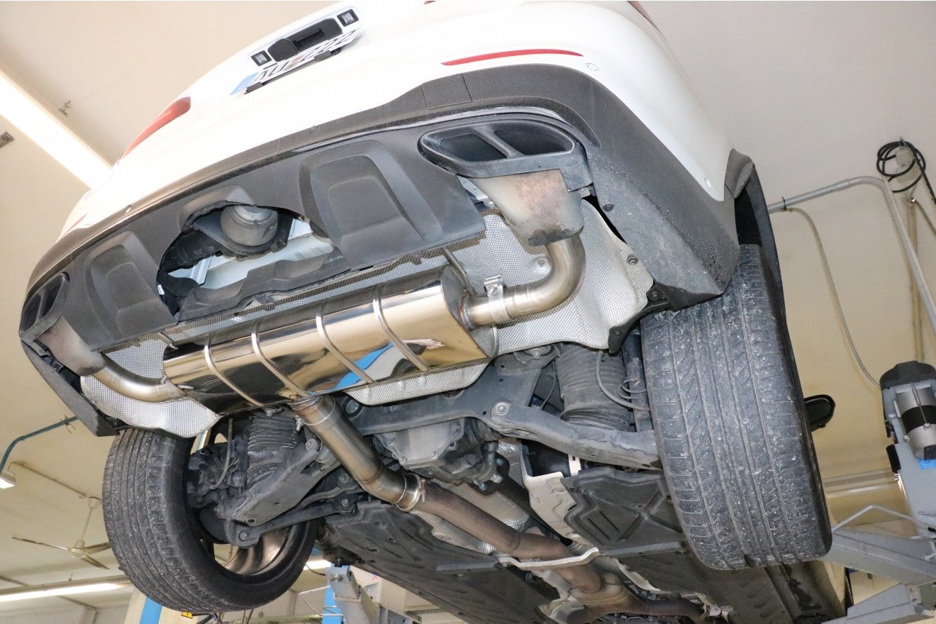 Fox Duplex Auspuff Sportauspuff Endschalldämpfer für Mercedes GLC X253 3,0 270kW