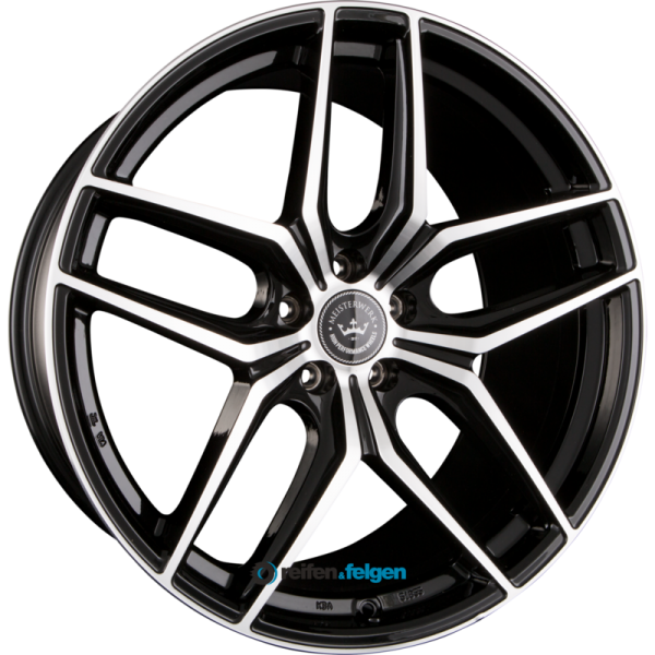 MEISTERWERK WHEELS MW02 8x18 ET32 5x112 NB66.6 Black Polished (BKF)