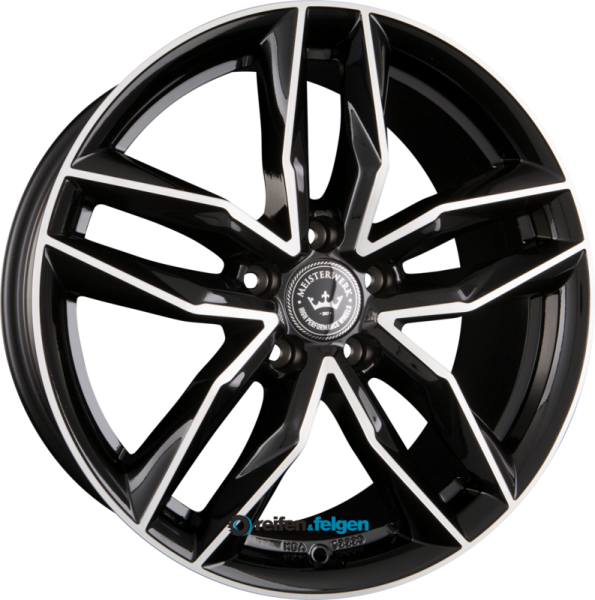 MEISTERWERK WHEELS MW08 8x18 ET25 5x112 NB66.6 Black Polished