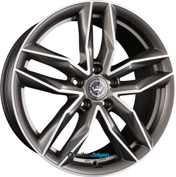 MEISTERWERK WHEELS MW08 8x18 ET25 5x112 NB66.6 Grey Front Polished (GFP)