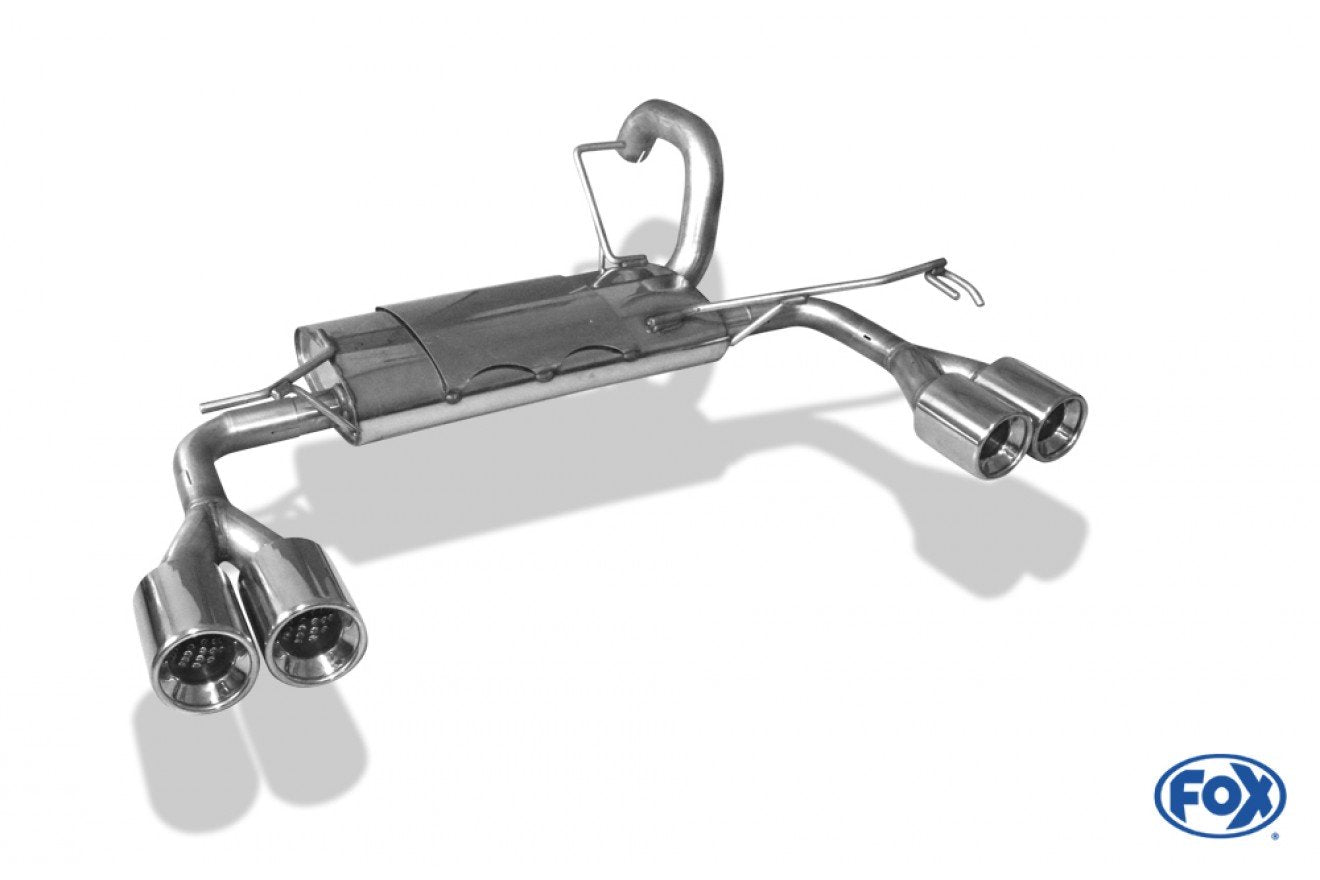 Fox Duplex Auspuff Sportauspuff Endschalldämpfer für Mitsubishi Colt Z30