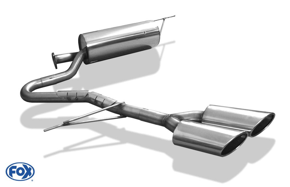 Fox Auspuff Sportauspuff Endschalldämpfer für Mitsubishi L200 Typ KAOT Fourcap
