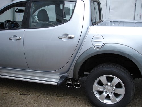 Fox Auspuff Sportauspuff Endschalldämpfer für Mitsubishi L200 Typ KAOT Fourcap