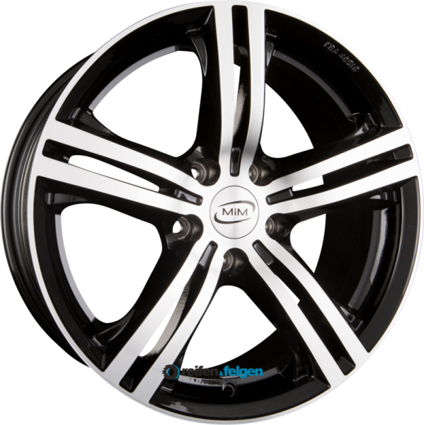 MIM MILANO EVO 6.5x15 ET42 4x108 NB63.4 Black Mirror werk91-4 Schwarz
