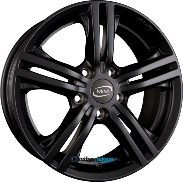 MIM MILANO EVO 6.5x15 ET42 4x108 NB63.4 Flat Black werk91-4 Schwarz