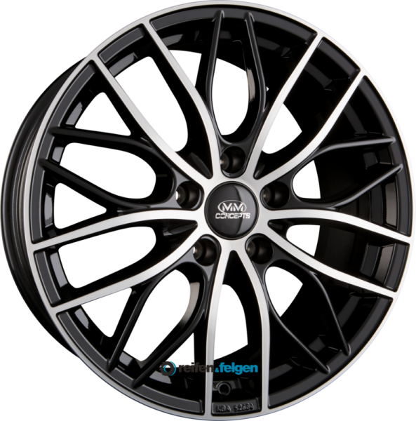 MM-CONCEPTS MM01 8.5x19 ET25 5x112 NB66.6 Schwarz Frontpoliert