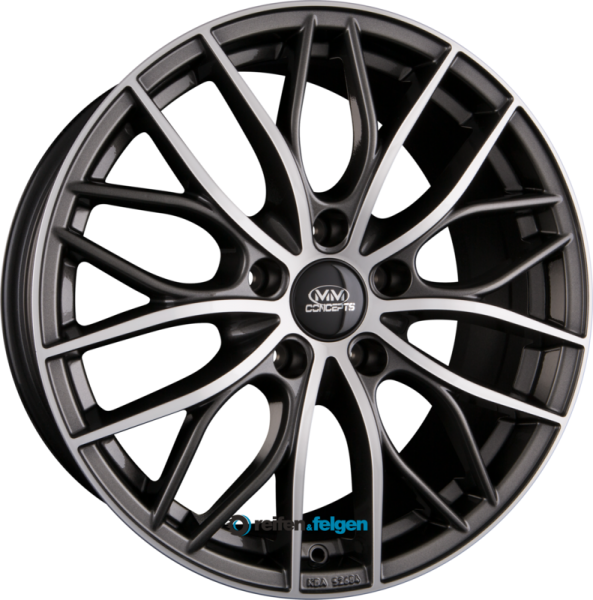 MM-CONCEPTS MM01 8x18 ET45 5x112 NB66.6 Grau Frontpoliert