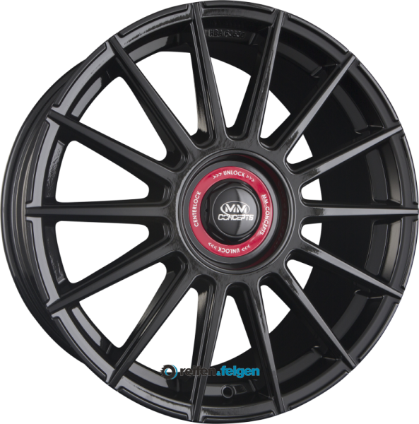 MM-CONCEPTS MM04 8.5x19 ET35 5x112 NB72.6 Black Red Ring