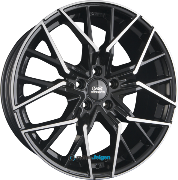 MM-CONCEPTS MM06 8.5x19 ET25 5x112 NB66.6 Black Polished