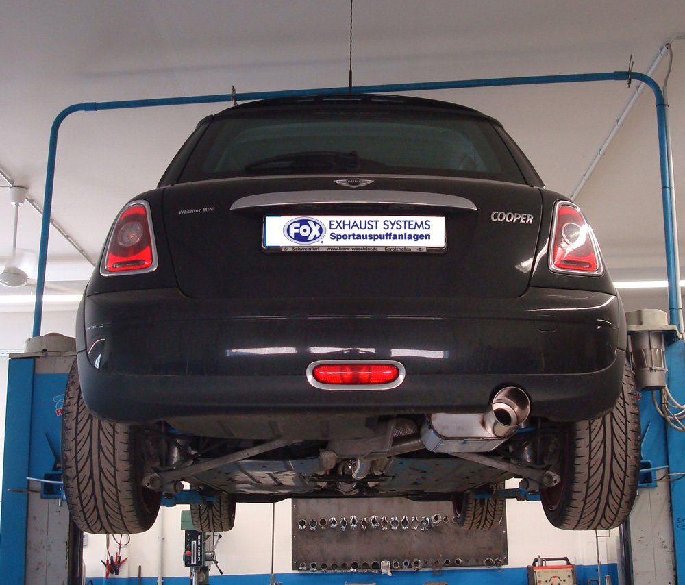 Fox Auspuff Sportauspuff Endschalldämpfer für Mini Cooper R56 1.6l 88kW