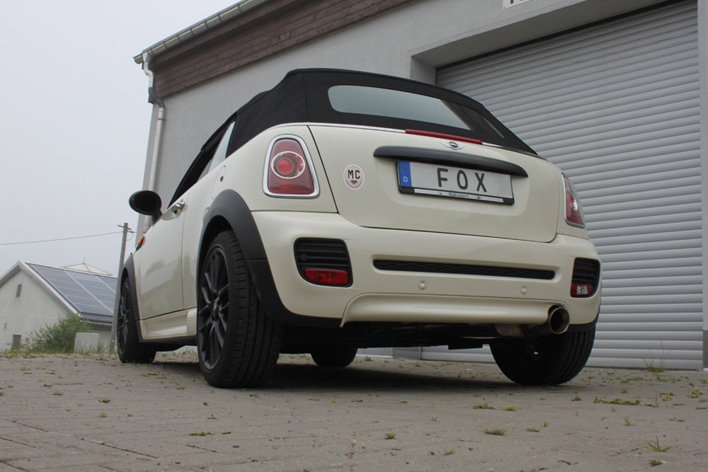 Fox Auspuff Sportauspuff Endschalldämpfer für Mini Cooper R57 1.6l 72kW