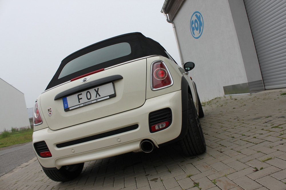 Fox Auspuff Sportauspuff Endschalldämpfer für Mini Cooper R57 1.6l 72kW