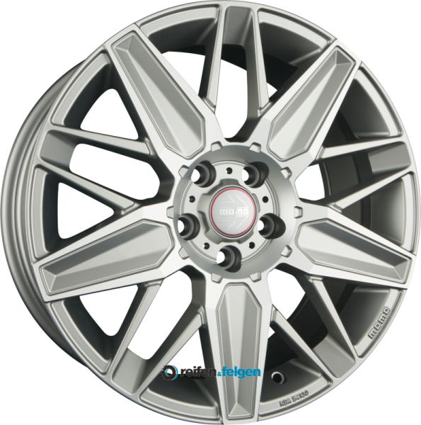 MOMO EVOLUZIONE 8x18 ET42 5x112 NB72.3 Titan Silver Polished