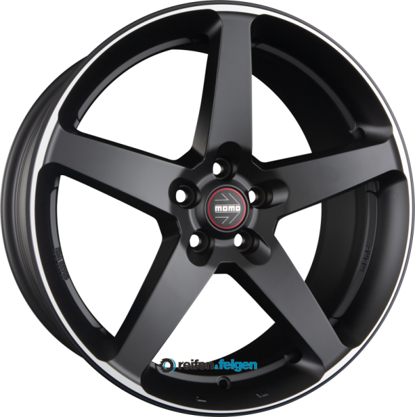 MOMO FIVE 8.5x19 ET38 5x112 NB79.6 Black Matt Polished