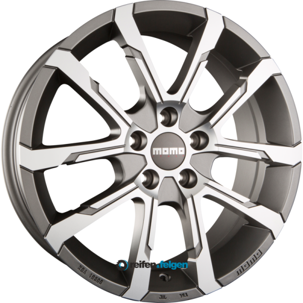 MOMO QUANTUM EVO 7x17 ET42 5x114.3 NB72.3 Matt Anthracite Diamond Cut