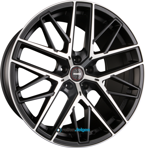 MOMO RFX-01 10.5x21 ET18 5x112 NB66.6 Matt Black Polished