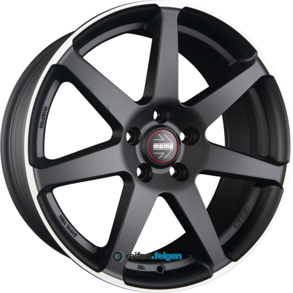 MOMO SEVEN 8.5x19 ET42 5x112 NB72.3 Black Matt Polished