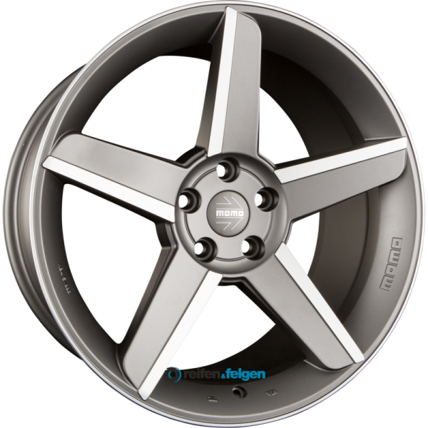 MOMO STEALTH 8.5x19 ET35 5x120 NB72.6 Matt Anthracite Diamond Cut