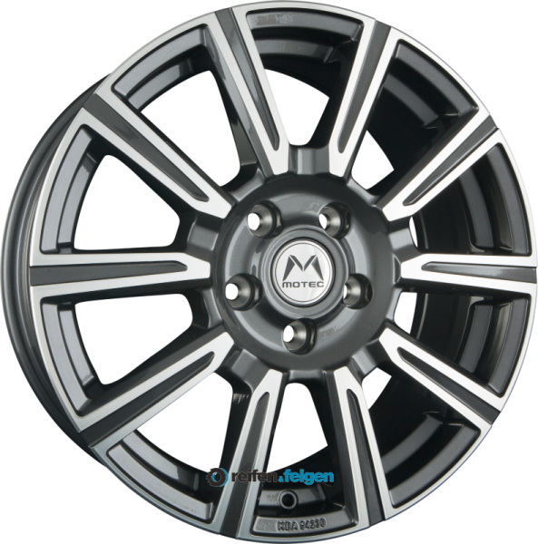 MOTEC WM1-VANTASTIC 7.5x18 ET58 5x118 NB71.1 Grau Poliert