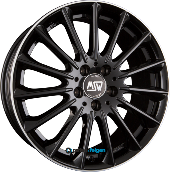 MSW MSW 30 7.5x18 ET40 5x114.3 NB73.1 Gloss Black Diamond Lip