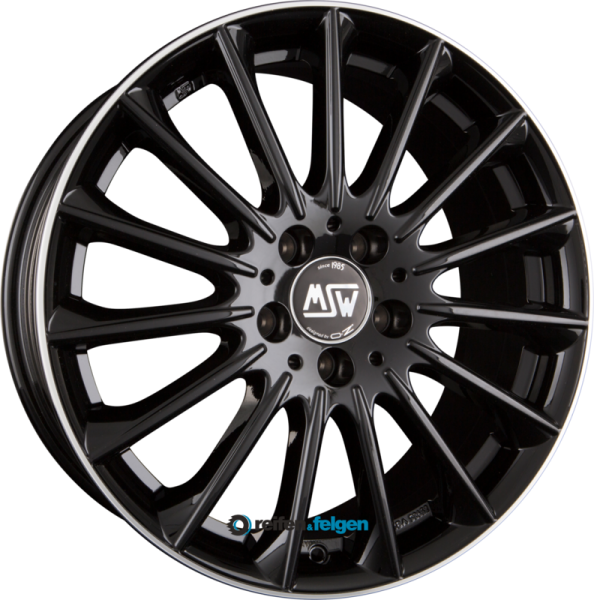 MSW MSW 30 9.5x20 ET50 5x112 NB73.1 Gloss Black Diamond Lip