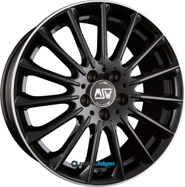 MSW MSW 30 9x19 ET44 5x112 NB73.1 Gloss Black Diamond Lip