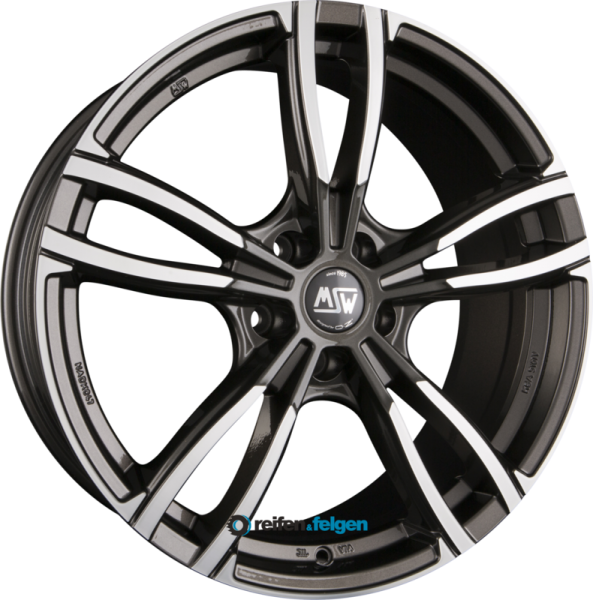 MSW MSW 73 7.5x17 ET36 5x120 NB72.6 Gloss Dark Grey Full Polish