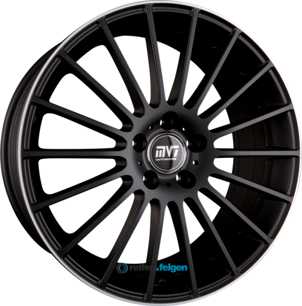 MV7-Wheels AC-M03 8x18 ET45 5x112 NB66.6 Schwarz Matt Lip Polish werk91-4 8x18 ET45 5x112 Alufelge