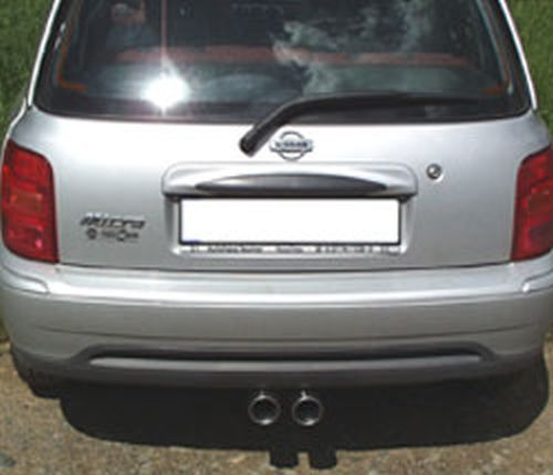 Fox Auspuff Sportauspuff Endschalldämpfer für Nissan Micra K11 1.0l 40kW 1.3l