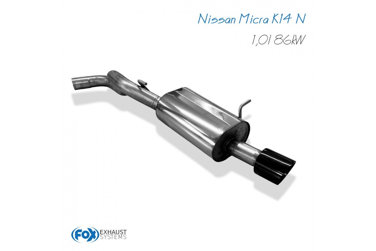 Fox Auspuff Sportauspuff Endschalldämpfer für Nissan Micra K14 N 1,0l 86kW