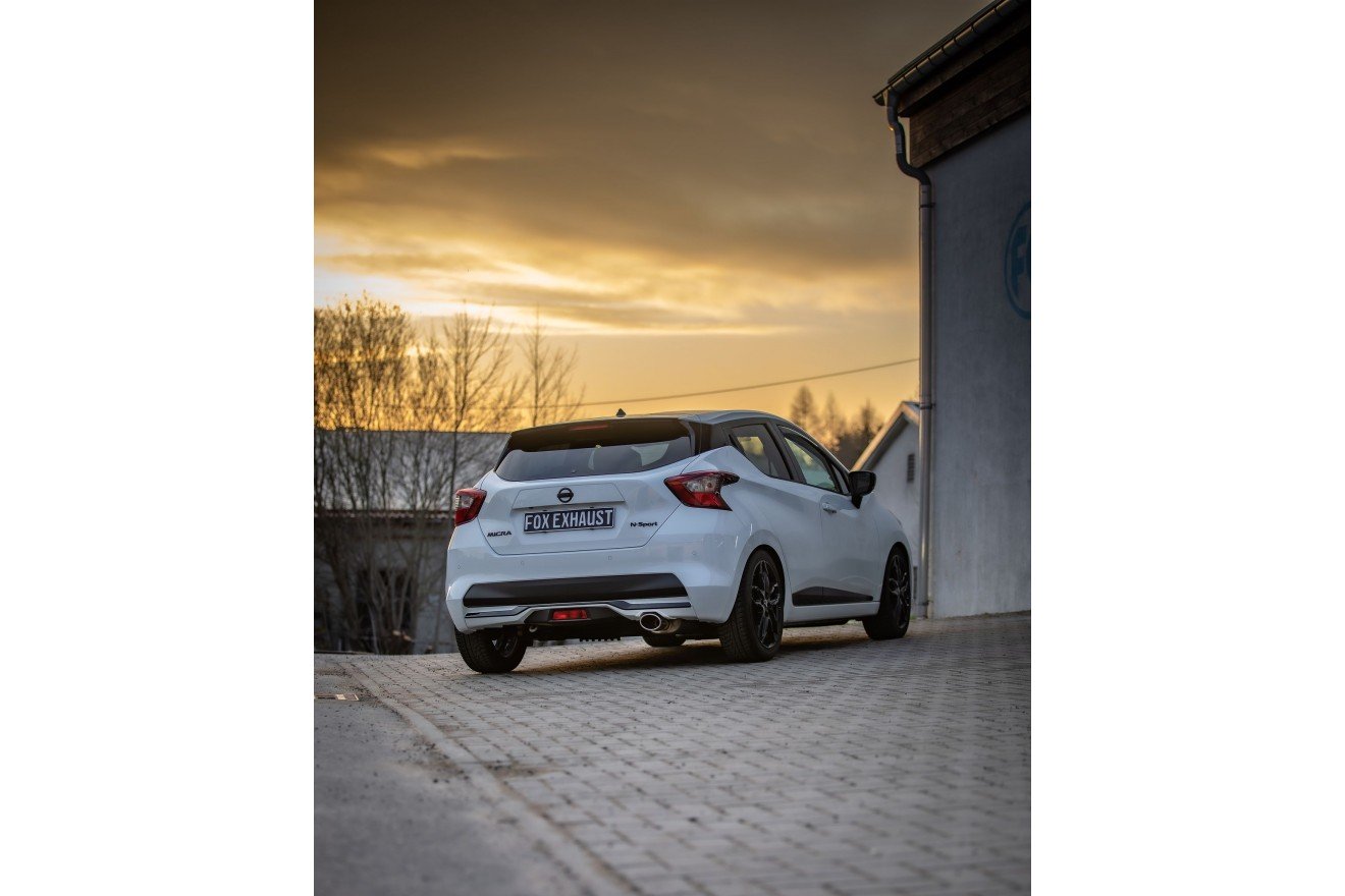 Fox Auspuff Sportauspuff Komplettanlage für Nissan Micra K14 N 1,0l 86kW